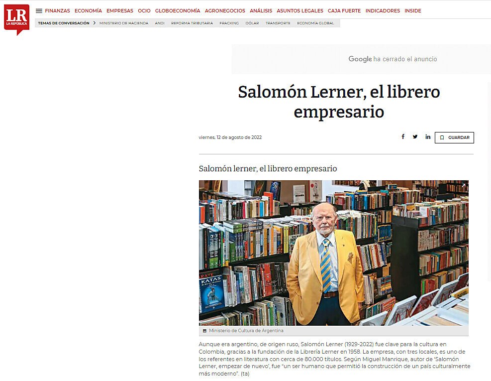 Salomn Lerner, el librero empresario